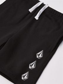 img 2 attached to Stay Comfy in Style with Volcom Iconic Stone Fleece Sweatshort for Big Boys & Little Boys