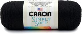 img 2 attached to 🧶 Пряжа Caron Simply Soft 170 г (9727) Чёрная: Превосходного качества мягкая пряжа, идеальная для любого проекта.