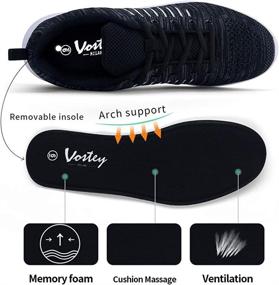 img 3 attached to Vostey Men's Tennis Shoes Running Sneakers Athletic Walking Gym Shoes for Men