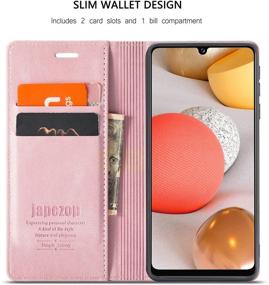 img 3 attached to 👜 RFID Blocking Wallet Case for Samsung Galaxy A42 5G with Kickstand, Magnetic Closure and Card Holder - Leather Flip Case in Pink for 6.6 inch Samsung Galaxy A42 5G