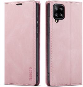 img 4 attached to 👜 RFID Blocking Wallet Case for Samsung Galaxy A42 5G with Kickstand, Magnetic Closure and Card Holder - Leather Flip Case in Pink for 6.6 inch Samsung Galaxy A42 5G