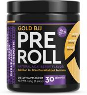 💪 boost your jiu jitsu performance with gold bjj preroll: ultimate pre-workout supplement for energy, focus, and endurance - acai berry flavor, 30 servings logo