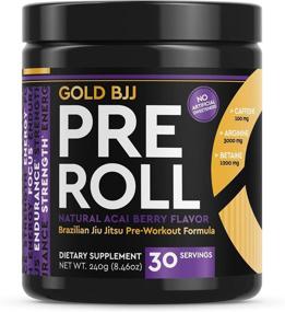 img 4 attached to 💪 Boost Your Jiu Jitsu Performance with Gold BJJ PreRoll: Ultimate Pre-Workout Supplement for Energy, Focus, and Endurance - Acai Berry Flavor, 30 Servings