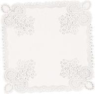 🌸 floral paper doilies - square, white party supplies - 10.5 inches, pack of 20 logo