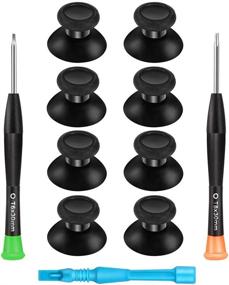 img 4 attached to 🎮 Enhance Gaming Experience with KOOWOD Xbox One Controller Thumbstick Replacement Kit – 4 Pairs of Rubberized Analog Joysticks with T8 T6 Repair Screwdriver Included