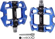 jgbike pd-xm521 lightweight platform pedals, non-slip flat pedals for bmx, mtb, touring, mountain bike, e-bike, fat bike - sealed 3-bearing cycling pedals логотип