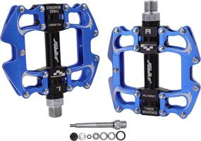 img 4 attached to JGbike PD-XM521 Lightweight Platform Pedals, Non-Slip Flat Pedals for BMX, MTB, Touring, Mountain Bike, e-Bike, Fat Bike - Sealed 3-Bearing Cycling Pedals