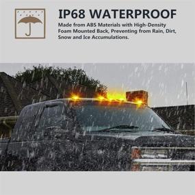 img 2 attached to 🚁 Enhance Your Chevy/GMC Pickup with 5 X Amber Lens White LED Cab Roof Running Lights - Perfect Accessory Light Sets w/ Wiring Pack for 1988-2002 C1500 C2500 C3500 K1500 K2500 K3500 Trucks!