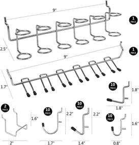 img 2 attached to Efficient Industrial Hardware Organization: Pegboard Assortment Accessories Organizer with Hooks