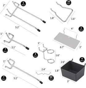 img 1 attached to Efficient Industrial Hardware Organization: Pegboard Assortment Accessories Organizer with Hooks