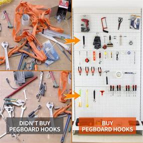 img 3 attached to Efficient Industrial Hardware Organization: Pegboard Assortment Accessories Organizer with Hooks