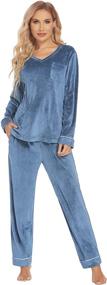 img 3 attached to Ekouaer Comfort Sleepwear Pajamas Sets（Blue