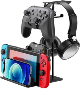 img 4 attached to 🎧 Multi-Functional Headphone Stand, Game Controller Holder, and Headset Stand Hook for Efficient Desk Storage Organization - Aluminum Brackets for Nintendo Switch, Xbox, PlayStation, PC Gaming, and More!