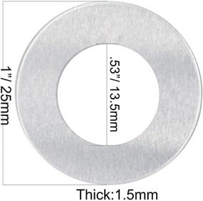 img 2 attached to ABBECIAO 1 Inch/25mm Washer Stamping Blanks: Enhance DIY Jewelry with Metal Stamping Tags Flat Round Washer for Necklace Bracelet Making - 50 Pack Aluminum 0.06 Inch Thick