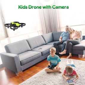 img 3 attached to 📷 Loolinn Camera Drone for Kids - Mini Remote Control Quadcopter UAV with 90° Adjustable Camera, Security Guards, FPV Real Time Transmission Photos and Videos - Perfect Gift Idea