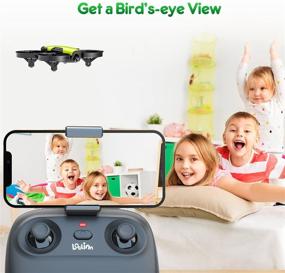 img 1 attached to 📷 Loolinn Camera Drone for Kids - Mini Remote Control Quadcopter UAV with 90° Adjustable Camera, Security Guards, FPV Real Time Transmission Photos and Videos - Perfect Gift Idea