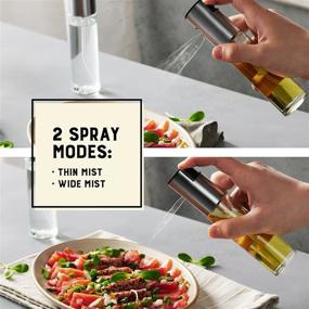 img 2 attached to 🍃 Shinekite 100mL Olive Oil Spray Bottle - BBQ, Salad Roasting, Baking, Frying - Multifunctional Transparent Oil Mister for Cooking - Ideal for Oil, Water, Vinegar, Liquid Seasonings - 1 Pack