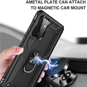 img 1 attached to Samsung Galaxy S20 FE 5G Case with Belt Clip - Military Grade Drop Protection Cover with Belt Clip Holster, Magnetic Ring Holder - 360 Degree Rotating Kickstand - Black