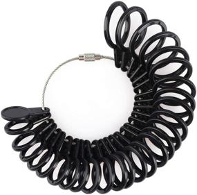 img 4 attached to 📏 Pupuka Ring Sizer Set: Accurate US Size 1-13 with Half Sizes - Black Plastic Measuring Tool for Jewelry, 27 Pcs Finger Gauge