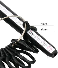 img 3 attached to 📏 Pupuka Ring Sizer Set: Accurate US Size 1-13 with Half Sizes - Black Plastic Measuring Tool for Jewelry, 27 Pcs Finger Gauge