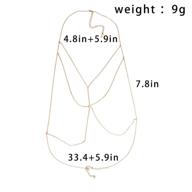 👙 exquisite ajacry boho layered bra chain bikini geometric body chain - gold logo