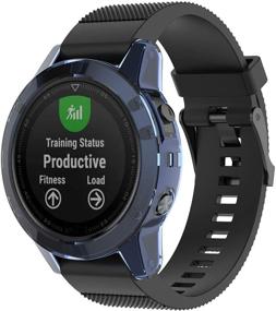 img 2 attached to Силиконовый чехол для Garmin Fenix 5: Яркий защитный бампер, оболочка, обложка рамки для умных часов Garmin Fenix 5 Plus