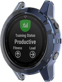 img 1 attached to Силиконовый чехол для Garmin Fenix 5: Яркий защитный бампер, оболочка, обложка рамки для умных часов Garmin Fenix 5 Plus