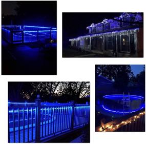 img 2 attached to 🌟 Enhance Ambiance and Beautify Spaces with Tuanchuanrp 50Ft Cuttable & Connectable LED Rope Lights - Versatile Outdoor Waterproof Decorative Lighting for Indoor/Outdoor, Eaves, Backyards, Garden, and Parties in Blue