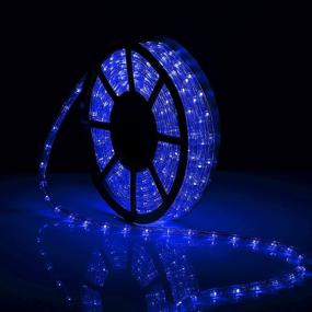 img 4 attached to 🌟 Enhance Ambiance and Beautify Spaces with Tuanchuanrp 50Ft Cuttable & Connectable LED Rope Lights - Versatile Outdoor Waterproof Decorative Lighting for Indoor/Outdoor, Eaves, Backyards, Garden, and Parties in Blue