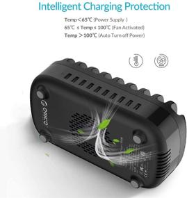 img 2 attached to ORICO 120W Charging Station For Multiple Devices 10 Ports Smart USB Charging Docking Organizer With Cooling Fan Compatible For IPhone