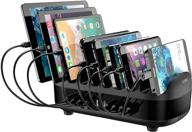 orico 120w charging station for multiple devices 10 ports smart usb charging docking organizer with cooling fan compatible for iphone logo