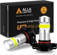 🚘 alla lighting 2800lm psx24w 2504 светодиодные лампы для противотуманных фар 12276: 6000k ксеноново-белые xtreme super bright cob-72 для автомобилей и грузовиков - 12v замена логотип