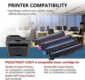 img 1 attached to MIRHO Compatible Toner Cartridge Replacement – High-Quality TN223 TN227 Compatible with Brother Printers – 4-Pack (1 Black, 1 Cyan, 1 Yellow, 1 Magenta) – Perfect for HL-L3210CW, HL-L3230CDW, HL-L3270CDW, MFC-L3730CDN, DCP-L3510CDW