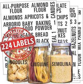 img 3 attached to Talented Kitchen 224 Pantry Labels & Fridge – Bold All Caps Kitchen Pantry Names 🏺 & Fridge – Food Label Sticker, Water-Resistant Pantry Labels for Containers, Jar Labels Pantry Organization and Storage