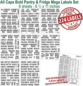 img 2 attached to Talented Kitchen 224 Pantry Labels & Fridge – Bold All Caps Kitchen Pantry Names 🏺 & Fridge – Food Label Sticker, Water-Resistant Pantry Labels for Containers, Jar Labels Pantry Organization and Storage