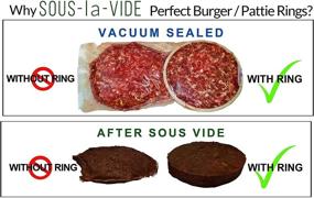 img 3 attached to 🍔 Sous Vide Perfect Hamburger / Burger Immersion Cooking Rings, SET of 6 (1/3 LB. Rings) - Achieve Flawless, Restaurant-Quality Burgers with Ease!