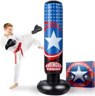 🥊 inflatable kids punching bag stand: perfect for karate, taekwondo, mma practice – includes air pump! logo