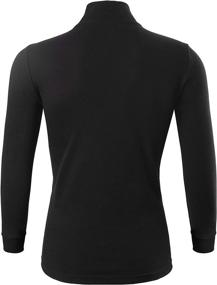 img 1 attached to 👕 Turtleneck Men's Long Sleeve Thermal Underwear Sweater: Ultimate Black and White Mock Turtleneck Base Layer Shirt