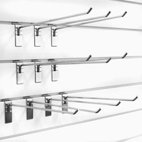 img 2 attached to 🔩 Proslat 39015 Evolia 12-Inch Chrome 10-Pack Slatwall Hook: Superior Storage Solutions