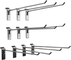 img 3 attached to 🔩 Proslat 39015 Evolia 12-Inch Chrome 10-Pack Slatwall Hook: Superior Storage Solutions