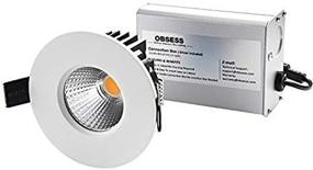 img 2 attached to 💡 OBSESS 3 Inch Dimmable LED Recessed Ceiling Light with Junction Box - Waterproof Shower Light, 3000K Warm White, 8W 600LM Brightness, Gimbal Trim - Ideal for Versatile Lighting