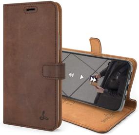 img 4 attached to 🐍 Snakehive Vintage Wallet for Apple iPhone 11 - Real Leather Wallet Phone Case - Genuine Leather with Stand for Viewing & 3 Card Slots - Flip Folio Cover with Card Holder (Brown)