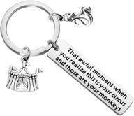 🐵 ujims inspirational circus monkey charm keychain: perfect gift for circus lovers and circus-themed enthusiasts logo