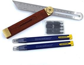 img 4 attached to 📏 Swanson Tool Co, Inc TS149CP216 Value Pack: Sliding T-Bevel, Stainless Rule, Hardwood Handle, 2 AlwaysSharp Carpenter Pencils with Black Graphite Tips