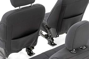 img 2 attached to 🚗 Грубые фронтальные чехлы для сидений Rough Country Neoprene для F150 2015-2020 - 1-й ряд, водонепроницаемые, черные (91016)