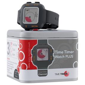 img 1 attached to ⌛ Time Timer Watch Plus: Visual 12-Hour or 24-Hour Analog and Digital Countdown Timer for Kids, Teachers, and Workouts (Charcoal, Small)