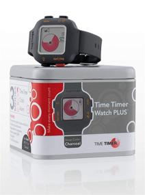 img 3 attached to ⌛ Time Timer Watch Plus: Visual 12-Hour or 24-Hour Analog and Digital Countdown Timer for Kids, Teachers, and Workouts (Charcoal, Small)