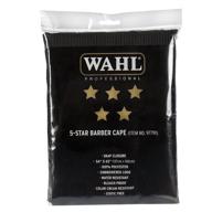 💈 wahl professional 5 star series barber cape - water and bleach resistant, polyester, snap closure - ideal for professional barbers and stylists - model 97791 logo