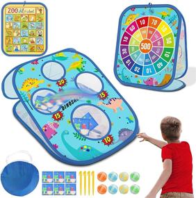 img 4 attached to Collapsible Cornhole Birthday Game for Multifunctional Toddlers