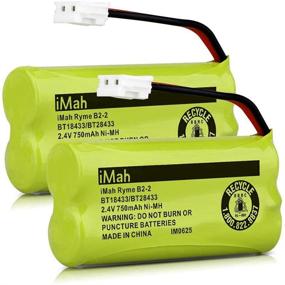 img 4 attached to 🔋 iMah BT18433/BT28433 2.4V 750mAh Ni-MH батарея: Совместима с беспроводным телефоном AT&T VTech CS6229, BT184342, BT284342, BT183348, BT283348, BT8300, BT1011, BT1018, BT1022, BT1031, 2SN-AAA55H-S-J1 - 2 шт.